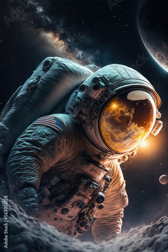 astronaut in space exploring  made with generative ai
