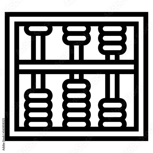 abacus line icon style