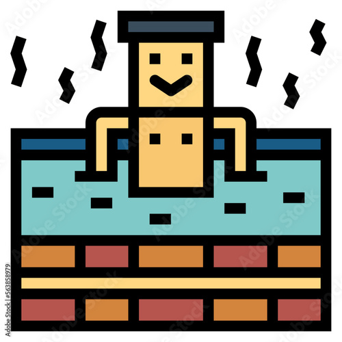 onsen filled outline icon style