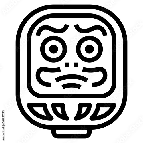 daruma line icon style