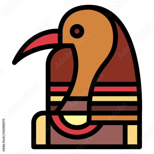 thoth filled outline icon style