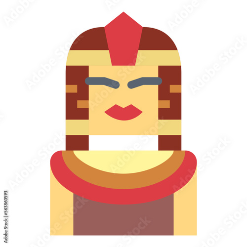 cleopatra flat icon style