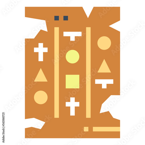 papyrus flat icon style