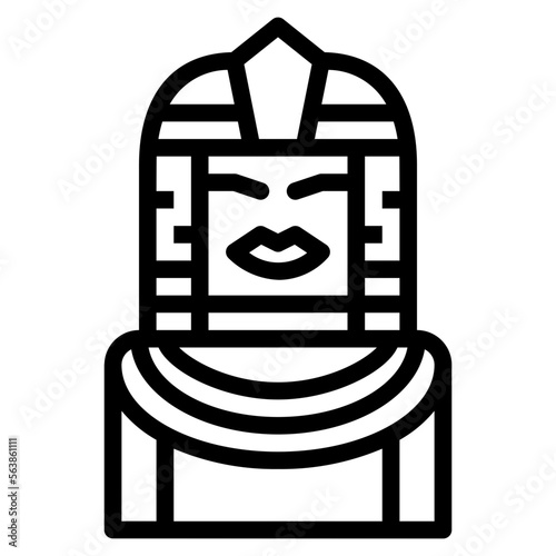cleopatra line icon style