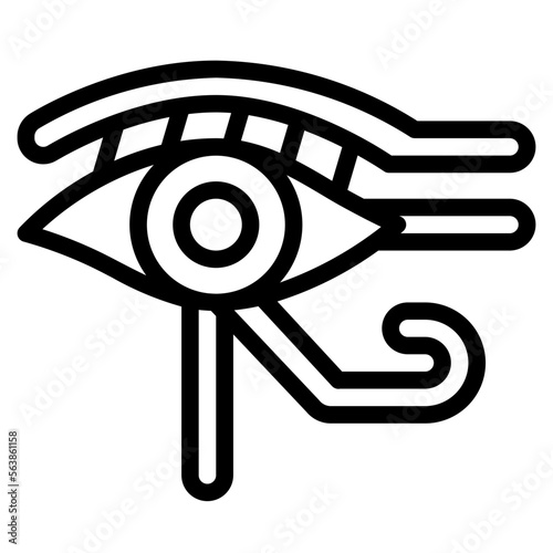 eye of ra line icon style