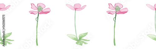 Wallpaper Mural Watercolour floral illustration. DIY blush pink flower border - for bouquets, wreaths, wedding invitations, anniversary, birthday, postcards, greetings. Torontodigital.ca