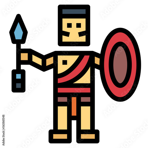 barbarian filled outline icon style