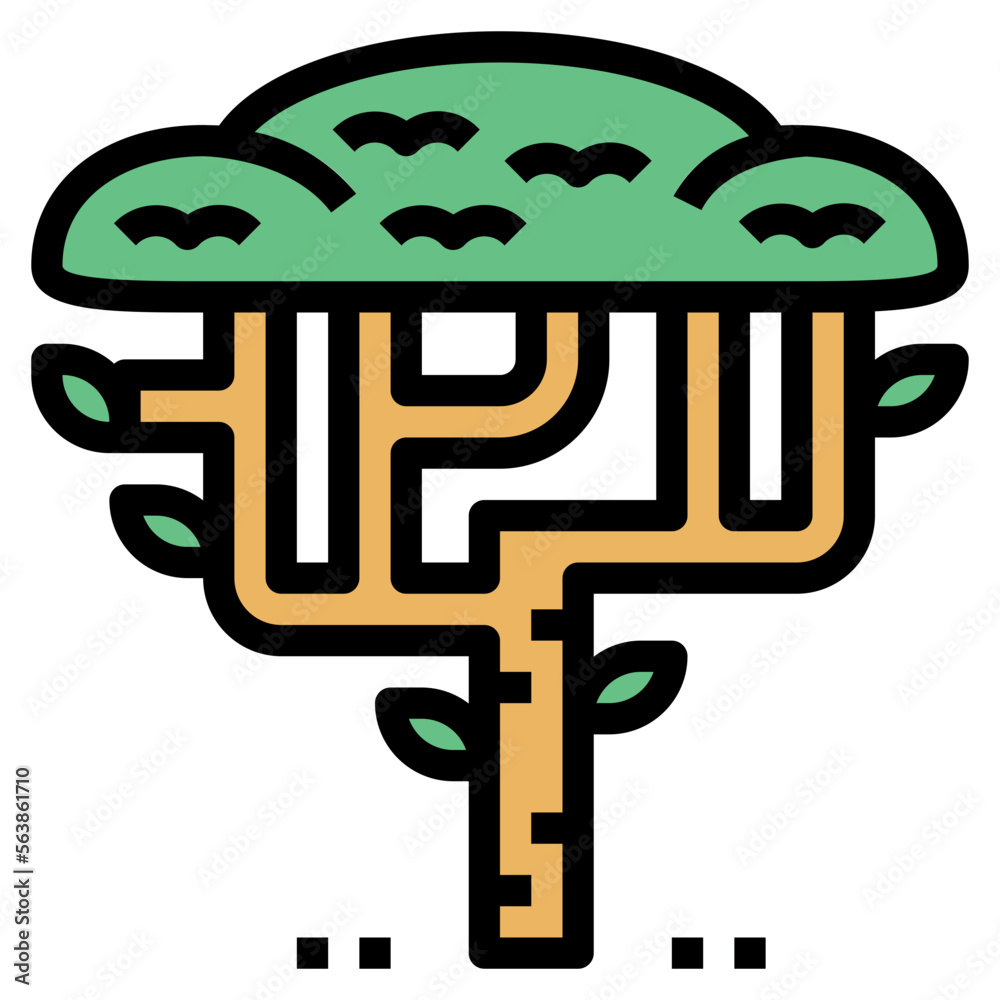 tree filled outline icon style tree filled outline icon style