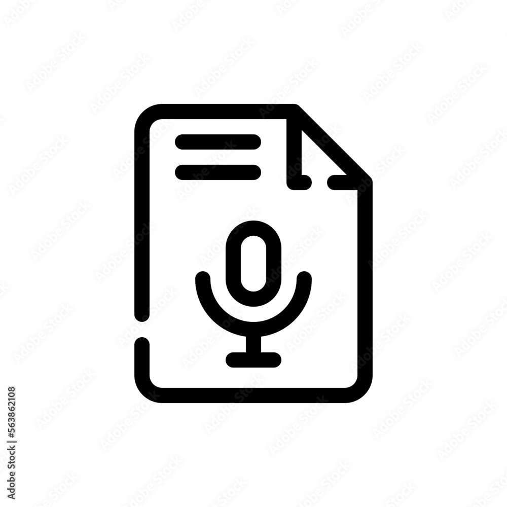 transcription line icon transcription line icon