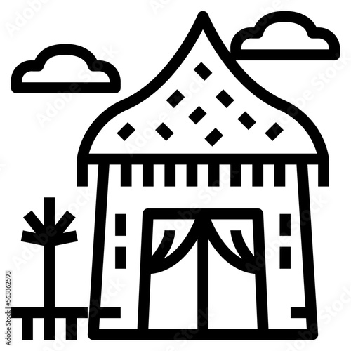 hut line icon style