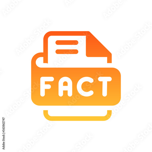 facts flat gradient icon