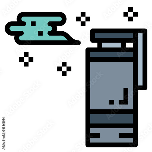 Smoke grenade filled outline icon style