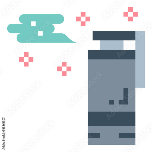 Smoke grenade flat icon style