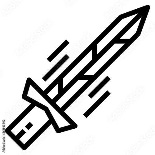 sword line icon style