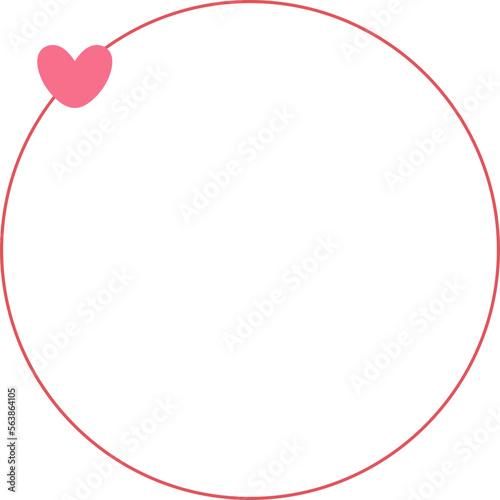 Valentine Frame Border Heart Circle Shape photo