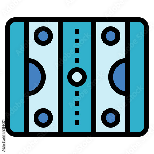 hockey pitch filled outline icon style
