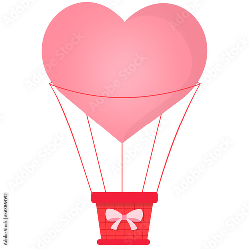 Happy valentine's day with Love air balloon