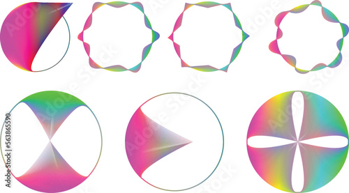 Vector Illustration .Fluid gradient. Circle Logo . Colorful frame template .Design element . Abstract liquid shape .