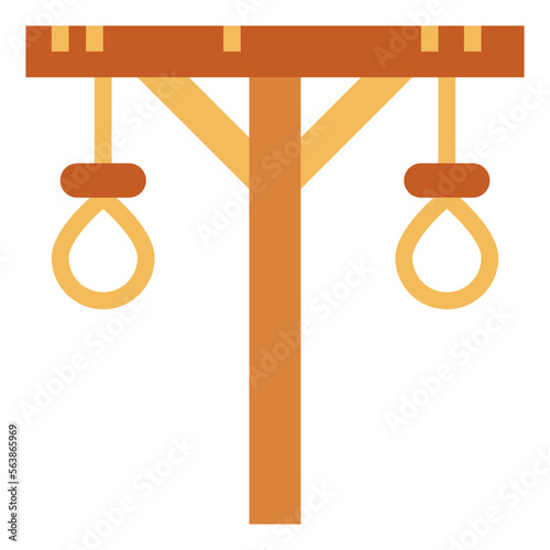 Gallows flat icon style