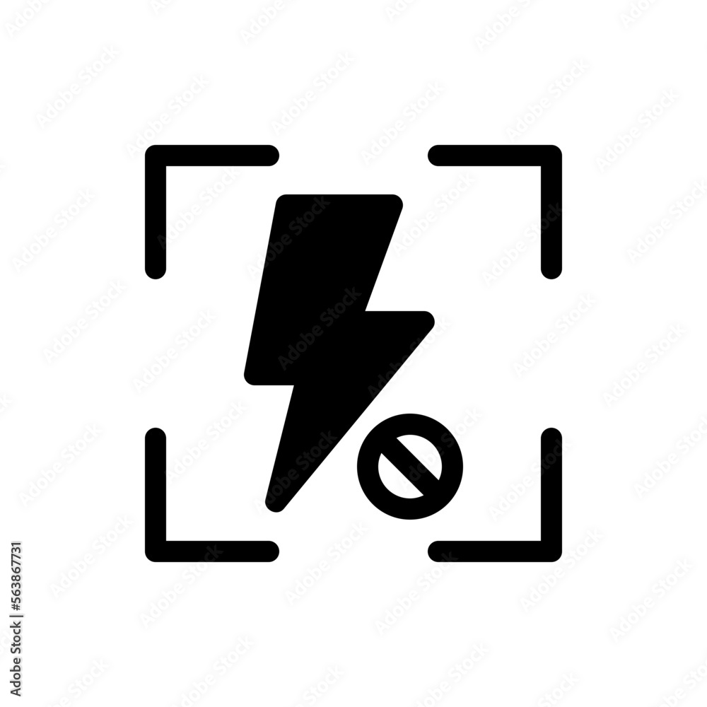 no flash glyph icon no flash glyph icon