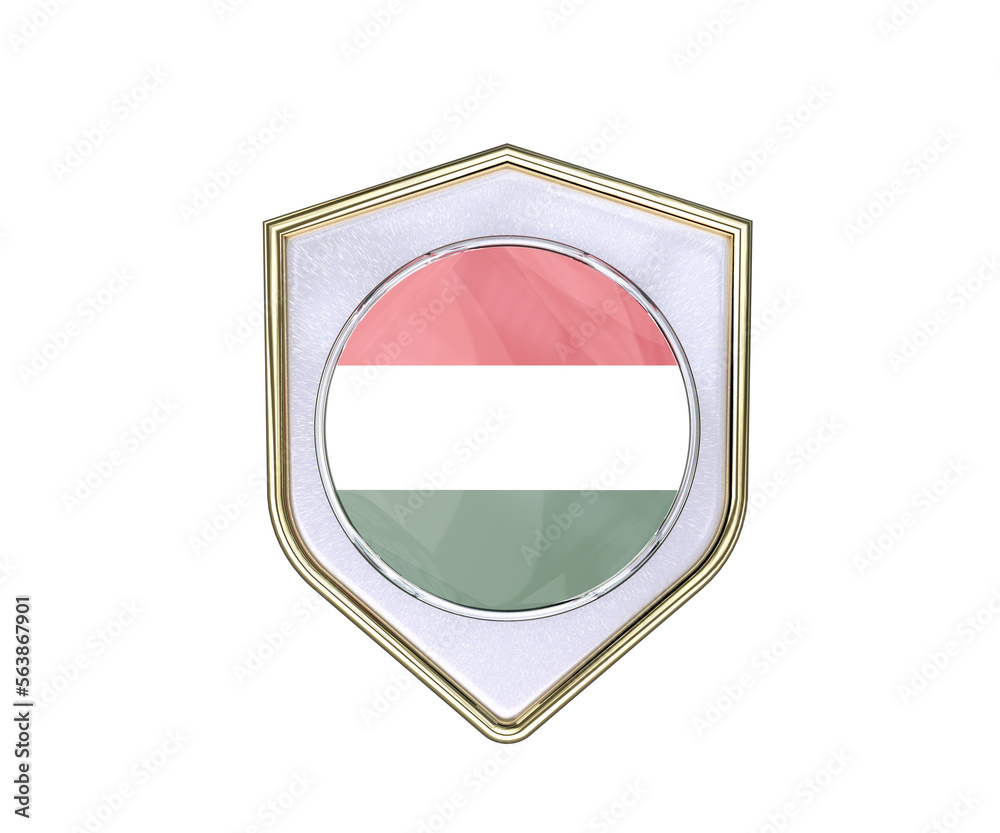 Realistic lapel pin with Hungary Flag Realistic lapel pin with Hungary Flag