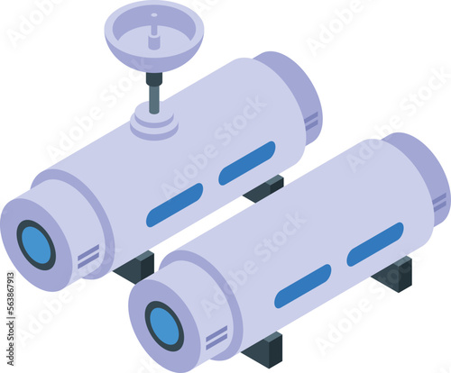 Mars colonization icon isometric vector. Space base. Future colony