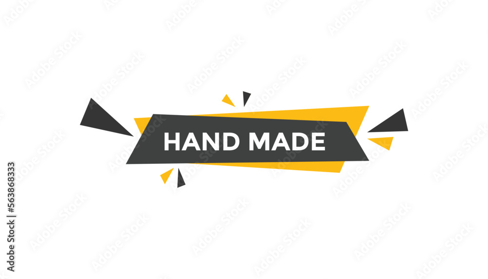 Hand made button web banner templates. Vector Illustration
