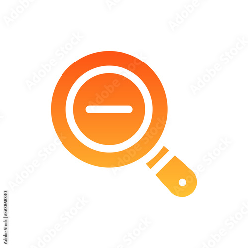 zoom out flat gradient icon