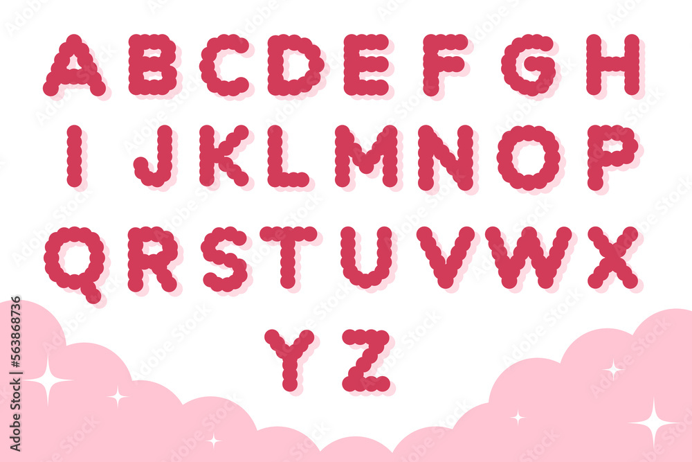 Set of Fluffy Alphabet vector Set of Fluffy Alphabet vector