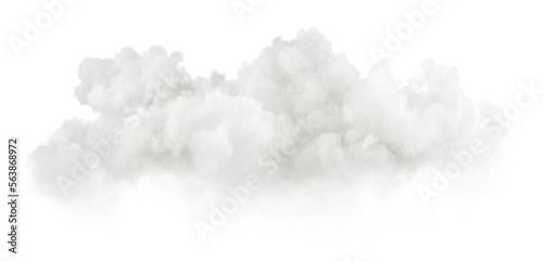 Soft clouds fog shapes cut out 3d rendering png file
