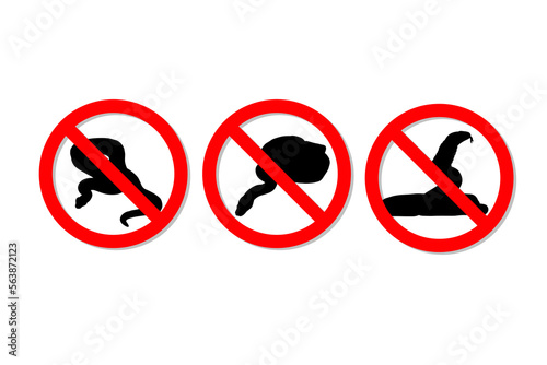 Warning sign no snakes vector design