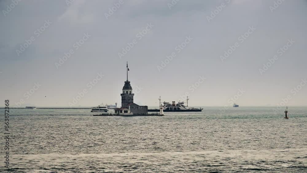 Maiden's tower at sunrise time - Istanbul, Turkey Maiden's tower at sunrise time - Istanbul, Turkey