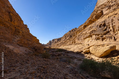 Natural outcrop rock formations near the Al Sahary resort  in Al Ula, north west Saudi Arabia © hyserb