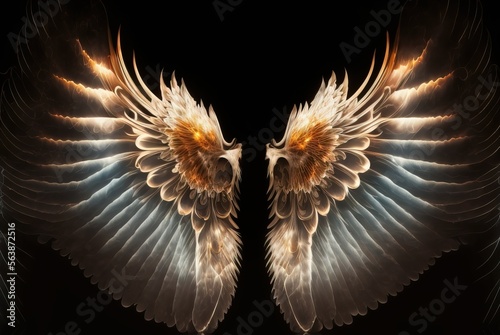 fiery fractal angel wings © ana