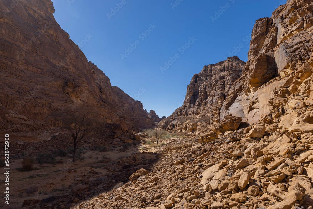 Natural outcrop rock formations near the Al Sahary resort  in Al Ula, north west Saudi Arabia