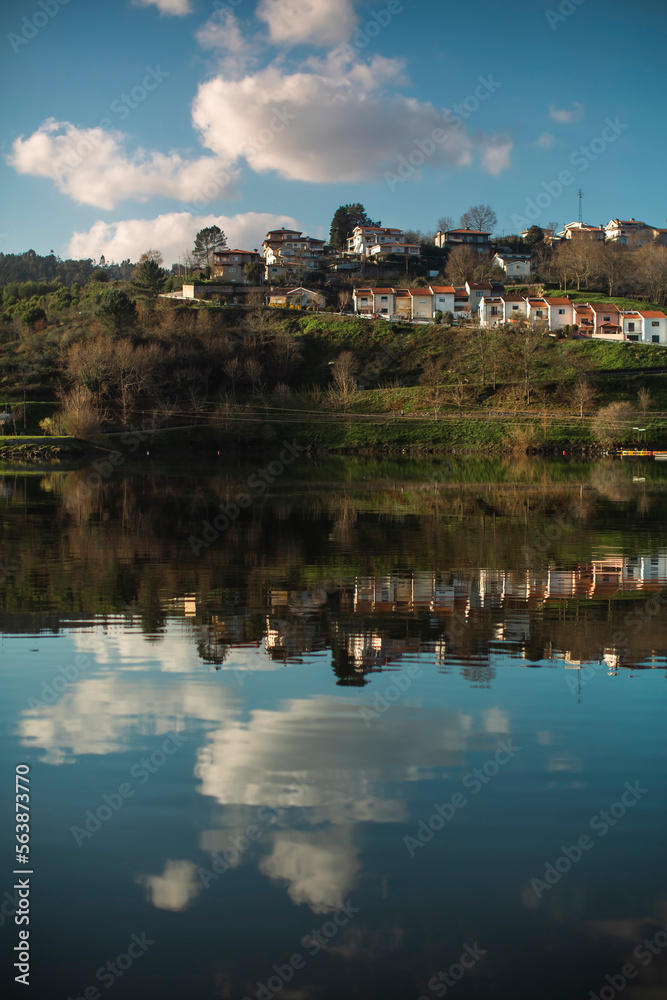 A village on the banks of the Douro River, Portugal.