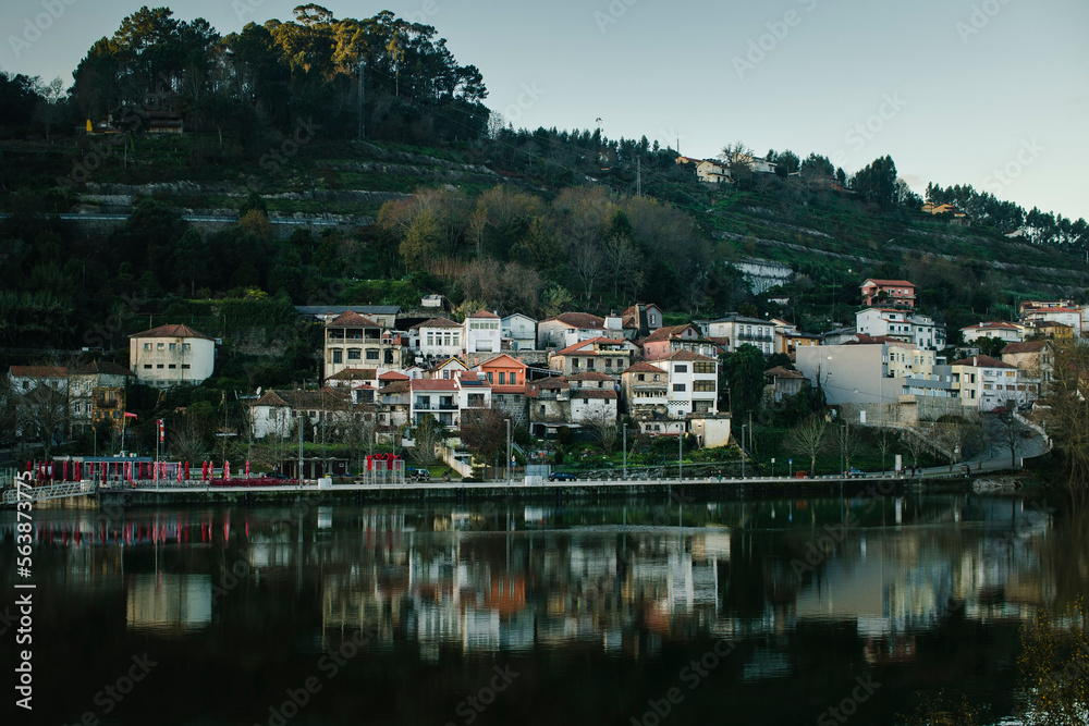 A small town on the banks of the Douro River, Portugal.