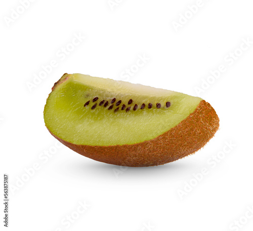 Fresh sliced kiwi fruit isolated on transparent background (.PNG)