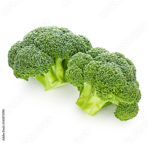Fresh green vegetarian food broccoli vegetable diet organic product isolated on white background