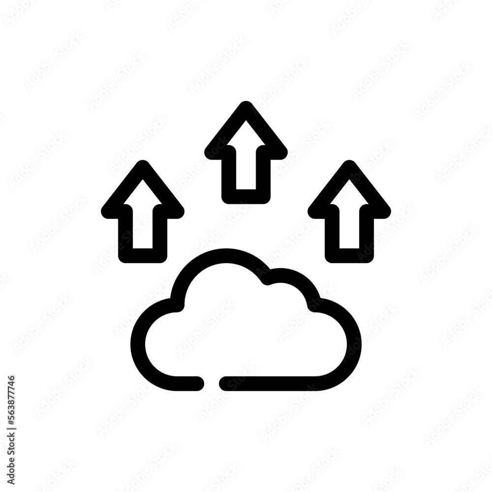 cloud line icon