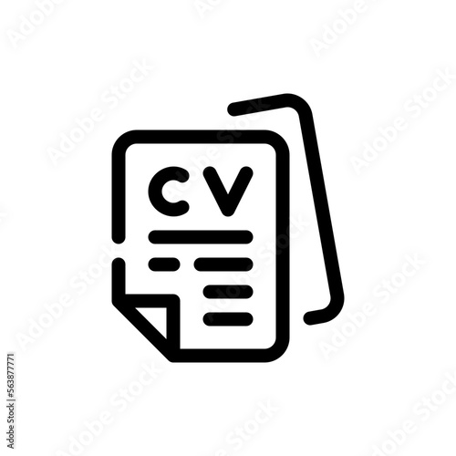 curriculum vitae line icon