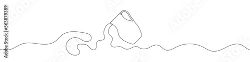 Continuous line drawing of water jug. Line art of jug. One line drawing background. Vector illustration.