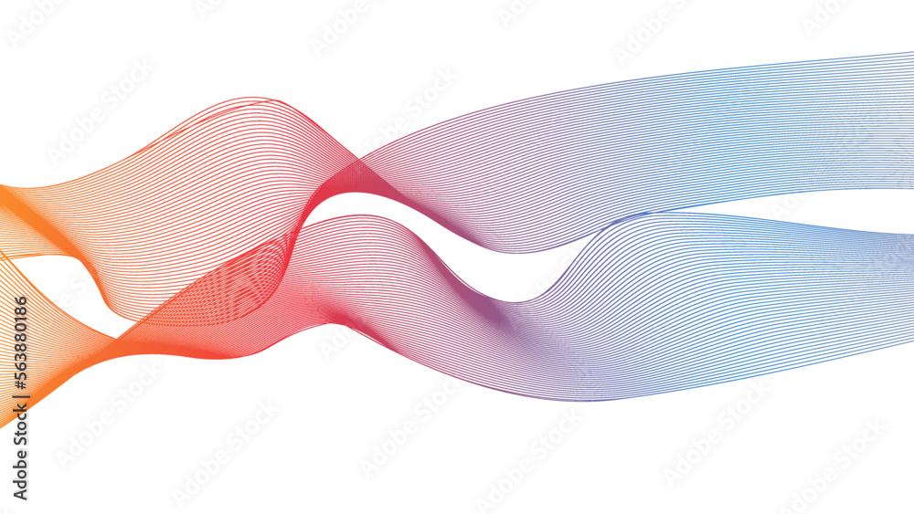 Isolated abstract wave in bright colors on white background for design Isolated abstract wave in bright colors on white background for design