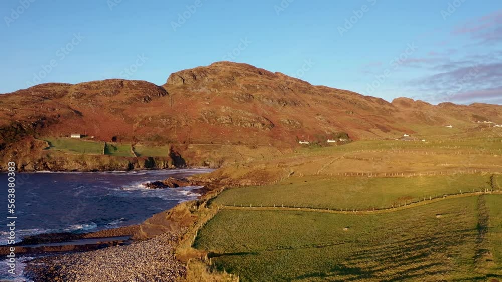 Aerial view of Croagh Muckross by Kilcar in County Donegal, Ireland Aerial view of Croagh Muckross by Kilcar in County Donegal, Ireland