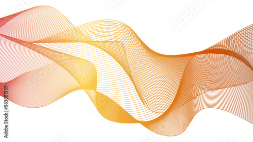 Vector illustration of a wave created using blend tool for design use