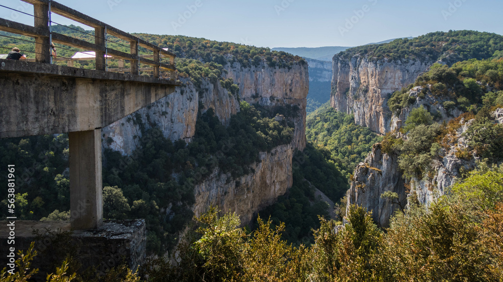 Majestic viewpoint of Foz de Arbayun, Navarra, Spain