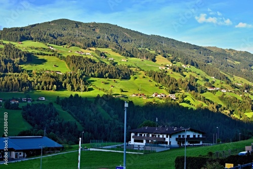 Austrian Alps - view of the village of Hainzenberg and its surroundings photo