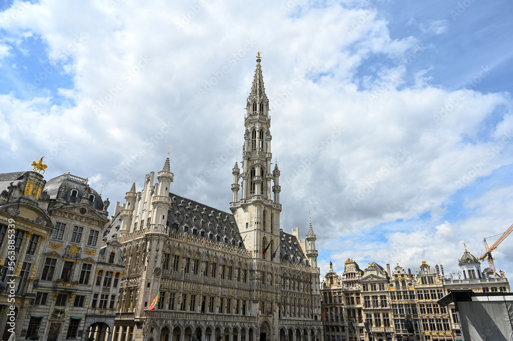 Brussels, Belgium: Historic buildings in city centre. The Grand Place is the central square in Bruxelles.  