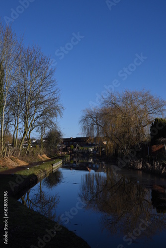 a view of the stourbridge canal to the stewponey for the tow path