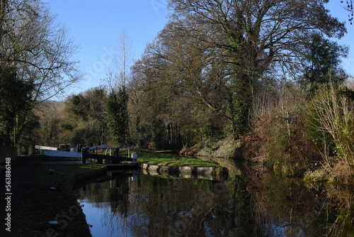 the canal locks close to the stewponey wharf on the stourbridge canal